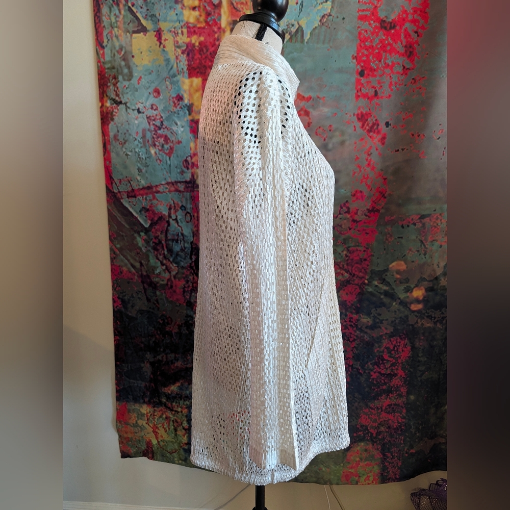 Issey Miyake Pleats Please White Zip Up Top / Jacket - Picture 6 of 10